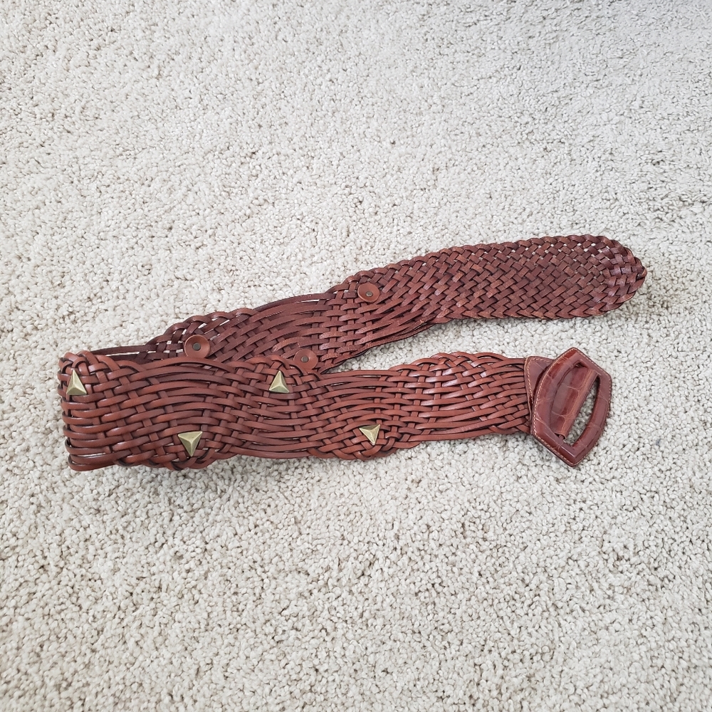 Vintage Saks the fifth Avenue leather braided belt